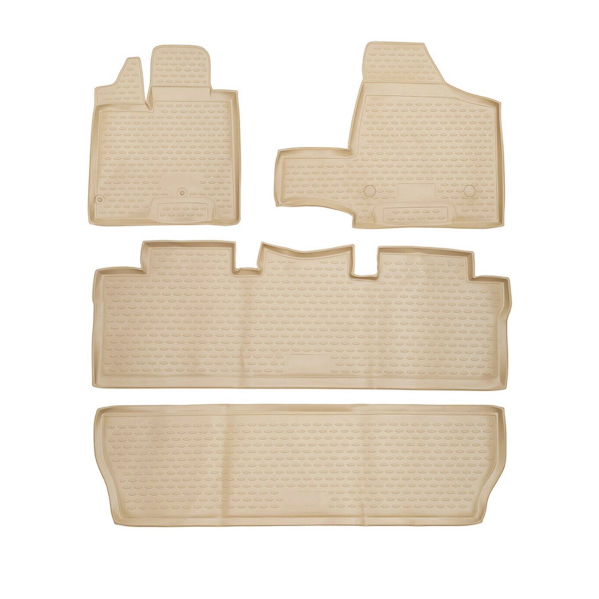 Toyota Sienna Floor Mats - Omac - Rubber TPE - Beige - 2004-2010